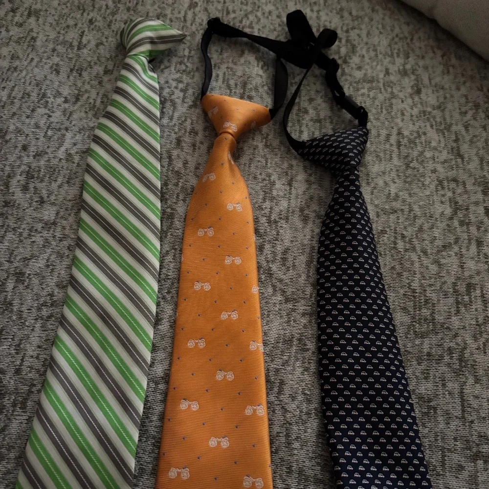 Lot of Three Boys Ties - Various Colors Excellent Condition